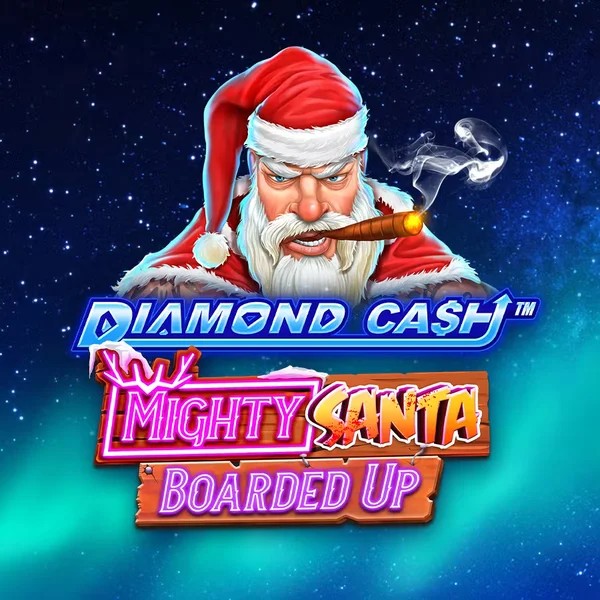 Diamond Cash Mighty Santa Boarded Up online game logo by Greentube on slotlairs.co.nl